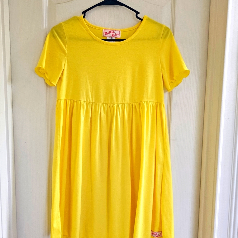 Ruffle Girl Shirt Sleeved Dress Size Small